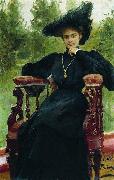 Ilya Yefimovich Repin Portrait of actress Maria Fyodorovna Andreyeva oil painting artist